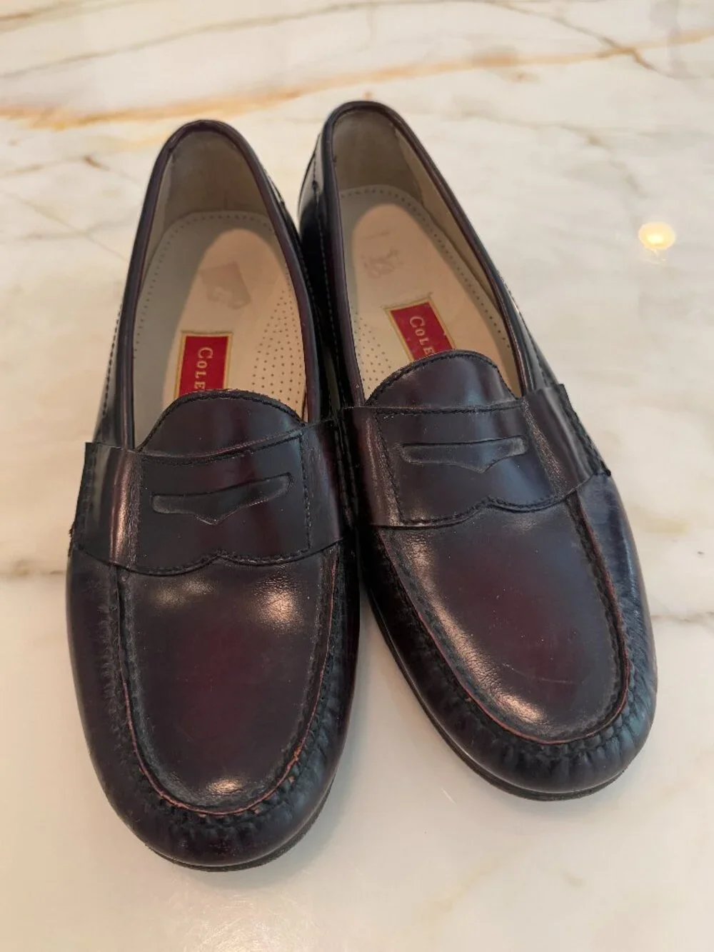 Cole Haan Pinch Penny Loafers | Burgundy Leather | Size 9 D